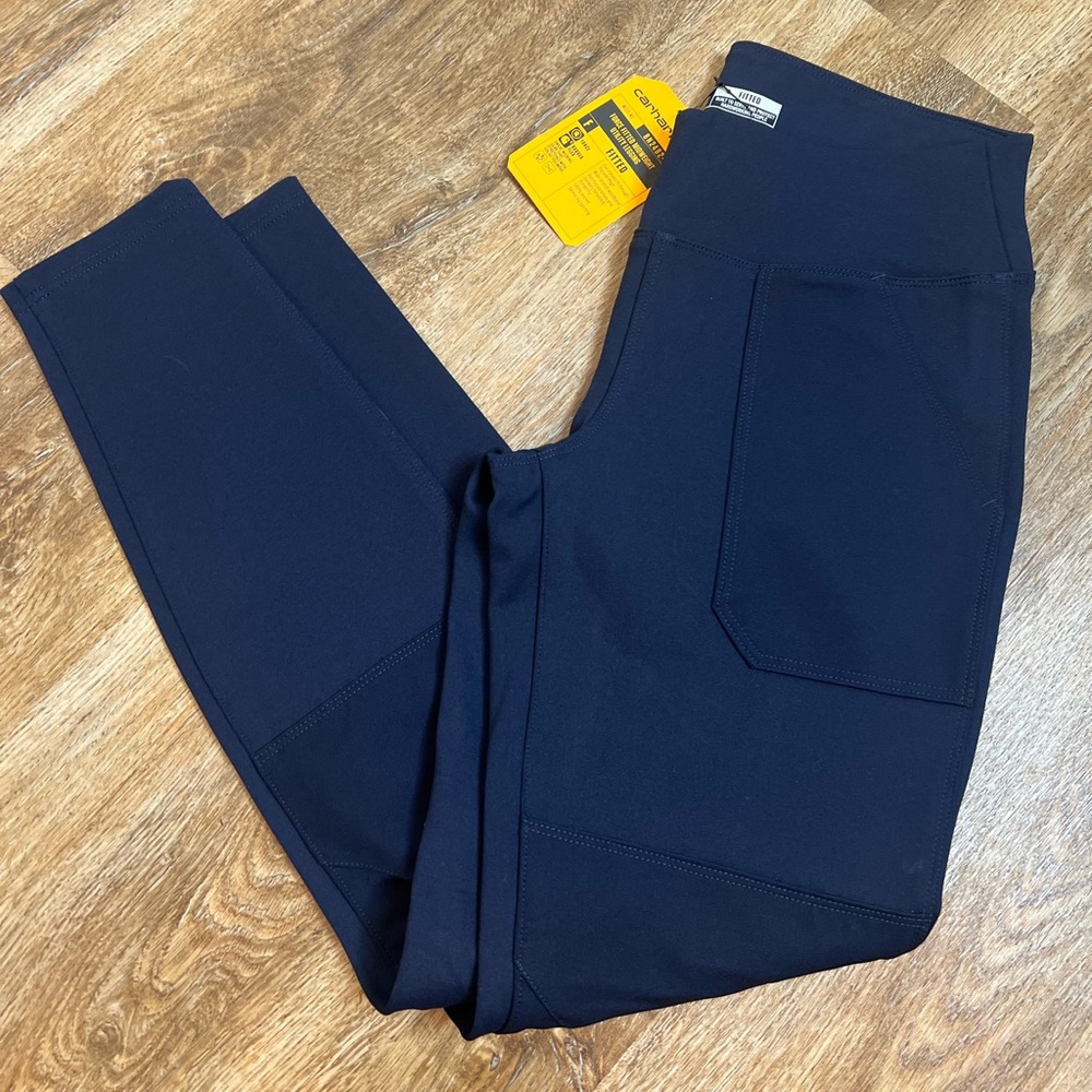 Carhartt Women's Force Fitted Midweight Utility Legging  Small 4-6, Navy Blue